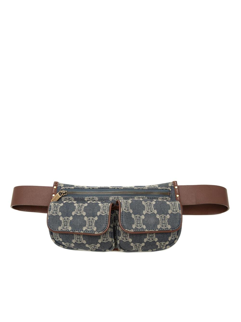 Celine Macadam Denim Double Pocket Belt #361230C63B